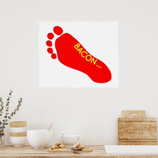 Bacon Foot Tattoo Poster (Küche)