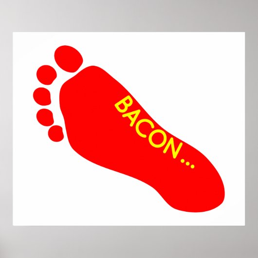 Bacon Foot Tattoo Poster (Vorne)