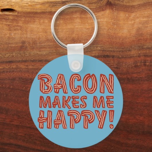 Bacon freut mich schlüsselanhänger (Vorderseite)