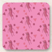 Bacon Funny Confetti Cartoon Pattern Pink Getränkeuntersetzer (Vorderseite)