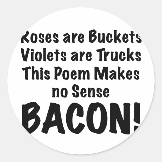 Bacon Geem Runder Aufkleber (Vorderseite)