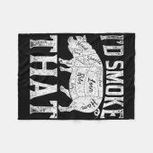 Bacon Grilling Grillen Koch Funny Sgeräuchertes Fl Fleecedecke (Vorderseite (Horizontal))