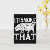 Bacon Grilling Grillen Koch Funny Sgeräuchertes Fl Karte (Gelbe Blume)