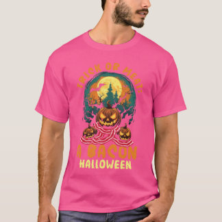 Bacon Halloween Beängstigend Trick oder Treat Spoo T-Shirt
