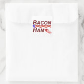 Bacon Ham Campaign Quadratischer Aufkleber (Tasche)