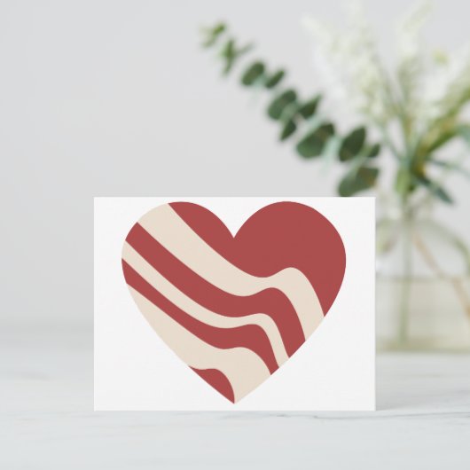 Bacon Heart Postkarte (Stehend Vorderseite)