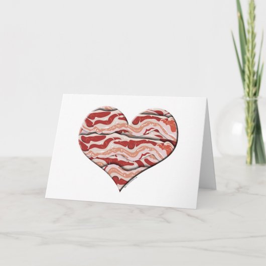 Bacon Hearted Karte (Vorderseite)