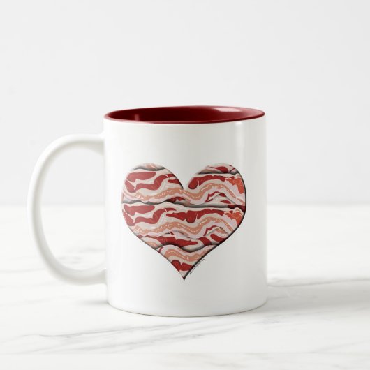 Bacon Hearted Zweifarbige Tasse (Links)