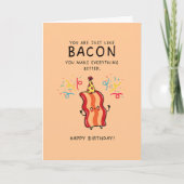Bacon Humore Birthday Card Feiertagskarte (Vorderseite)