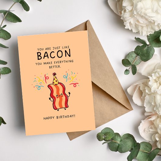 Bacon Humore Birthday Card Feiertagskarte