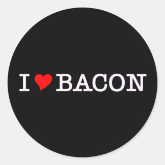 Bacon I Liebe Runder Aufkleber