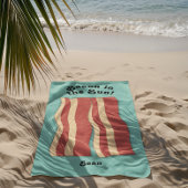 Bacon in Sun Retro Aquamarin Blue Strandtuch