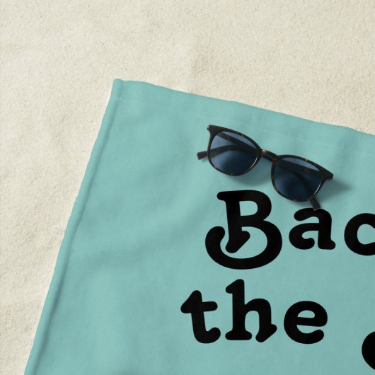 Bacon in Sun Retro Aquamarin Blue Strandtuch (Beispiel)