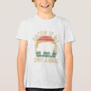 Bacon is my Spirit Animal Gift Retro Grillen Costu Tri-Blend Shirt