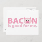 Bacon ist gut für mich postkarte (Vorne/Hinten)