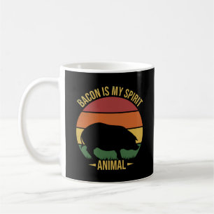 Bacon ist mein Spirit Animal Retro Vintager Sonnen Kaffeetasse