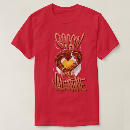 Bacon ist mein Valentine T-Shirt (Design vorne)