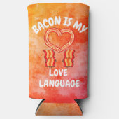 Bacon ist meine Liebe 12oz Selters Dosenkühler (Vorderseite)