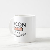 Bacon ist meine Motivation Kaffeetasse (Vorderseite Links)