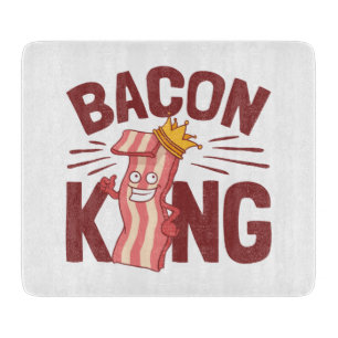 Bacon King Meat Lover Geschenke für Männer Jungen Schneidebrett