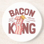 Bacon King Meat Lover Geschenke für Men Boy Getränkeuntersetzer (Vorne)