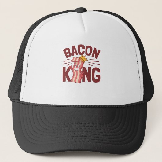 Bacon King Meat Lover Geschenke für Men Boy Truckerkappe (Vorderseite)