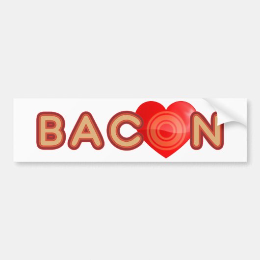 Bacon LIEBE Autoaufkleber (Vorne)