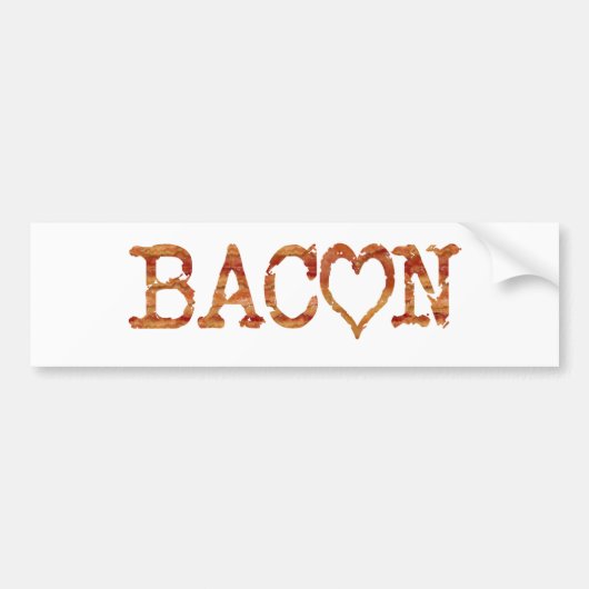 Bacon LIEBE Autoaufkleber (Vorne)