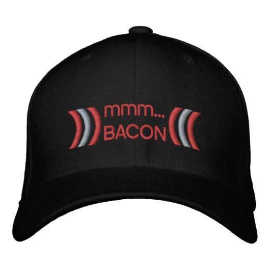 Bacon LIEBE Bestickte Baseballkappe (Vorderseite)