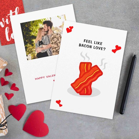 Bacon Liebe Funny Whimsy Valentinstag Feiertagskarte