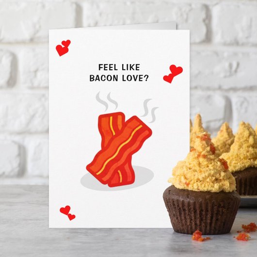 Bacon Liebe Funny Whimsy Valentinstag Karte