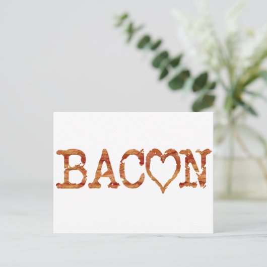 Bacon LIEBE Postkarte (Stehend Vorderseite)