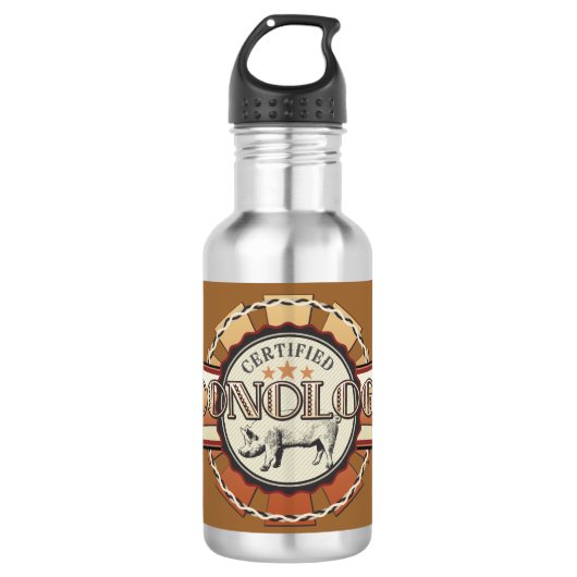 Bacon LIEBE zertifizierter Baconologe Trinkflasche (Vorderseite)