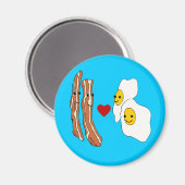 Bacon Lieben Eier Funny Bacon Design Magnet (Vorderseite/Rückseite)