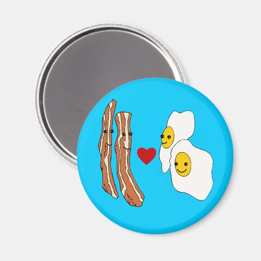 Bacon Lieben Eier Funny Bacon Design Magnet (Vorderseite/Rückseite)