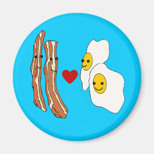 Bacon Lieben Eier Funny Bacon Design Magnet