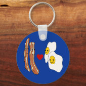 Bacon Lieben Eier Funny Bacon Design Schlüsselanhänger (Vorderseite)