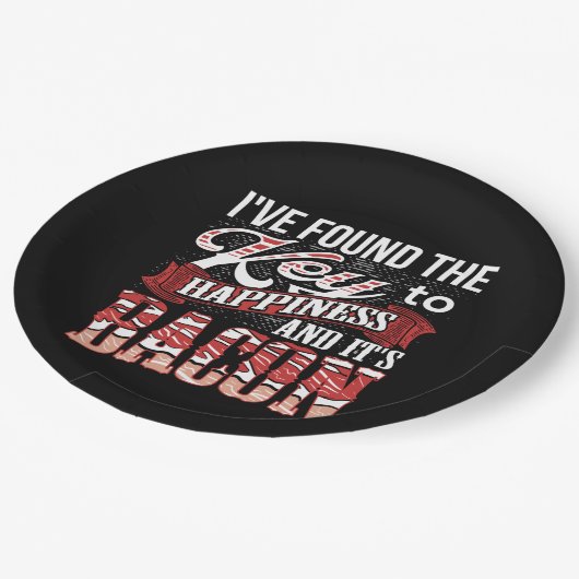Bacon Lover Gift Pappteller (Schrägansicht)