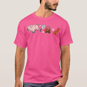 Bacon Meat PorkPig Messer Campfire Kochbuch Bacon T-Shirt