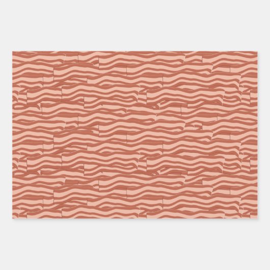 Bacon-Muster Geschenkpapier Set (Vorderseite)
