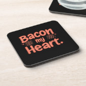 Bacon My Heart Getränkeuntersetzer (Linke Seite)