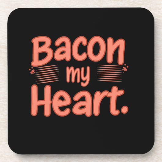 Bacon My Heart Getränkeuntersetzer (Vorderseite)