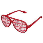 Bacon Obsession Party Schattierungen Funny Red Son Sonnenbrille (Schrägansicht)