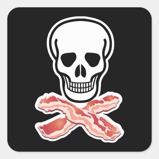 Bacon oder Tod! Quadratischer Aufkleber (Vorderseite)