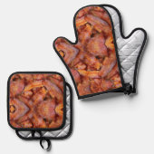 Bacon Ofenhandschuh & Topflappen-Set (Vorderseite/Rückseite)