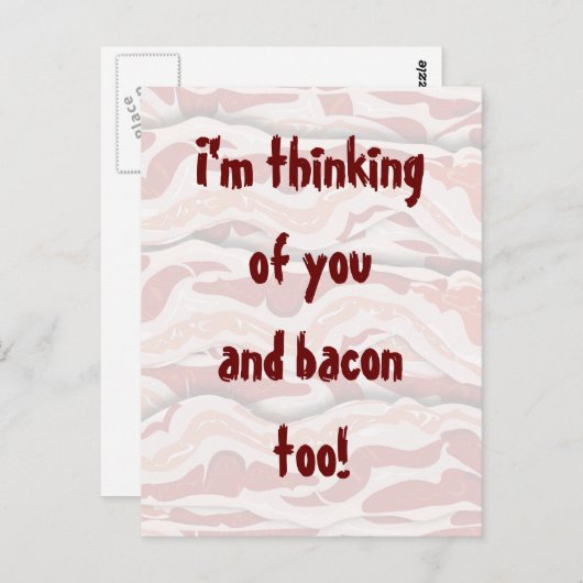 Bacon on Paper Postkarte (Vorne/Hinten)