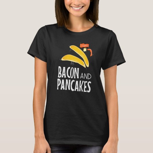 Bacon Pancakes Niedlich Morgenessen Frühstück T-Shirt (Vorderseite)