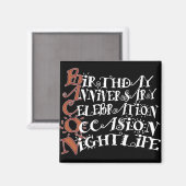 Bacon Party Animal Magnet (Vorderseite/Rückseite)