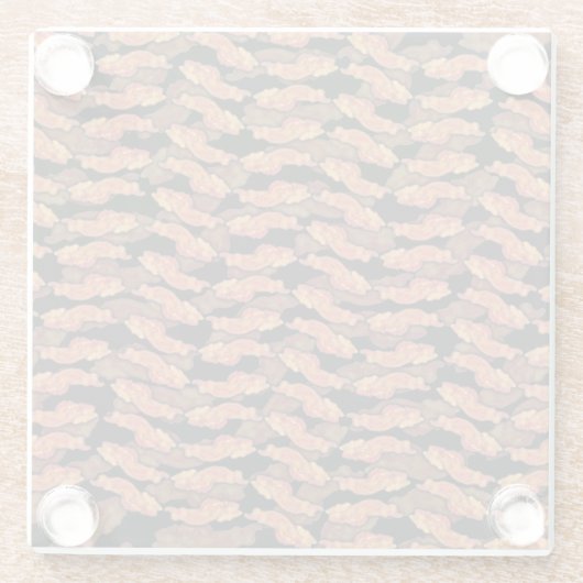 Bacon Pattern Glasuntersetzer (Rückseite)