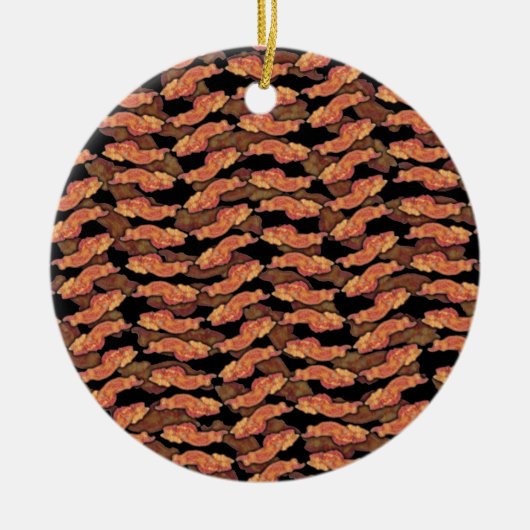 Bacon Pattern Keramik Ornament (Vorne)
